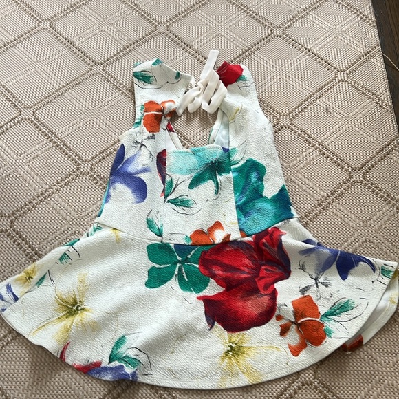 Anthropologie floral top, peplum, size small - Picture 3 of 3